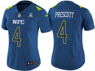 WOMEN'S NFC 2017 PRO BOWL DALLAS COWBOYS #4 DAK PRESCOTT BLUE GAME JERSEY