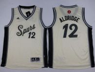 San Antonio Spurs #12 LaMarcus Aldridge Cream 2015-2016 Christmas Day Youth Stitched NBA Jersey