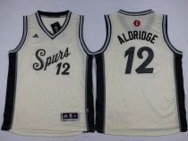 San Antonio Spurs #12 LaMarcus Aldridge Cream 2015-2016 Christmas Day Youth Stitched NBA Jersey