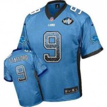 Nike Lions -9 Matthew Stafford Blue Team Color With WCF Patch Drift Fashion Jersey Nike Lions -9 Matthew Stafford Blue Team Color With WCF Patch Drift Fashion Jersey