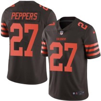 Nike Browns -27 Jabrill Peppers Brown Stitched NFL Limited Rush Jersey Nike Browns -27 Jabrill Peppers Brown Stitched NFL Limited Rush Jersey