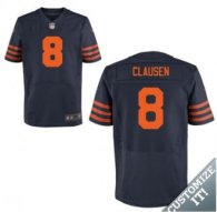 Nike Chicago Bears -8 Blue Orange Clausen Elite Throwback Jersey