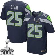 Nike Seattle Seahawks #25 Richard Sherman Steel Blue Team Color Super Bowl XLIX Men's Stitched NFL L