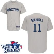 Boston Red Sox #11 Clay Buchholz Grey Cool Base 2013 World Series Patch Stitched MLB Jersey Boston Red Sox #11 Clay Buchholz Grey Cool Base 2013 World Series Patch Stitched MLB Jersey
