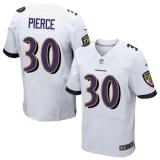 Nike Ravens -30 Bernard Pierce White Men's Stitched NFL New Elite Jersey