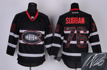 Autographed Montreal Canadiens -76 PK Subban Black Ice Stitched NHL Jersey Autographed Montreal Canadiens -76 PK Subban Black Ice Stitched NHL Jersey