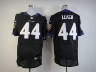 Nike Ravens -44 Vonta Leach Black Alternate Embroidered NFL Elite Jersey