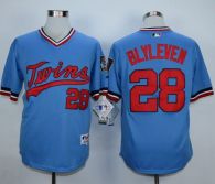 Minnesota Twins -28 Bert Blyleven Light Blue 1984 Turn Back The Clock Stitched MLB Jersey