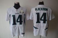 Nike Jacksonville Jaguars #14 Justin Blackmon White With 20TH Season Patch Men's Stitched NFL Elite