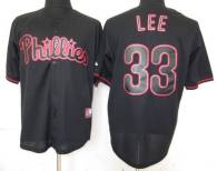Philadelphia Phillies #33 Cliff Lee Black Fashion Stitched MLB Jersey