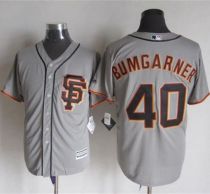 San Francisco Giants #40 Madison Bumgarner Grey Road 2 New Cool Base Stitched MLB Jersey