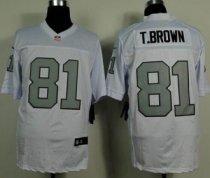 Nike Oakland Raiders -81 Tim Brown White Silver No NFL Elite Jersey Nike Oakland Raiders -81 Tim Brown White Silver No NFL Elite Jersey