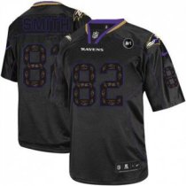 Nike Ravens -82 Torrey Smith New Lights Out Black With Art Patch Men Stitched NFL Elite Jersey Nike Ravens -82 Torrey Smith New Lights Out Black With Art Patch Men Stitched NFL Elite Jersey