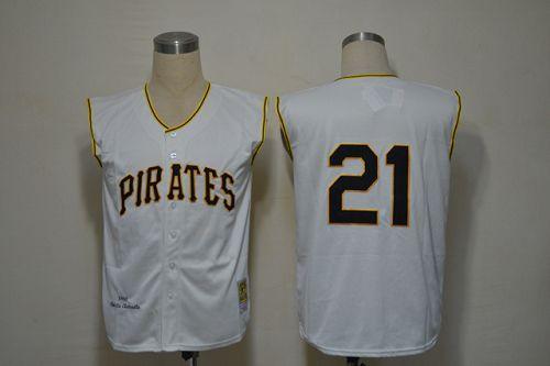 Mitchell And Ness 1960 Pittsburgh Pirates #21 Roberto Clemente White Stitched MLB Jersey