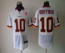 Nike Redskins -10 Robert Griffin III White With 80TH Patch Stitched NFL Elite Jersey Nike Redskins -10 Robert Griffin III White With 80TH Patch Stitched NFL Elite Jersey