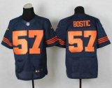 Chicago Bears -57 Jon Bostic Navy Blue 1940s Throwback NFL Elite Jersey