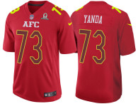 2017 PRO BOWL AFC MARSHAL YANDA RED GAME JERSEY
