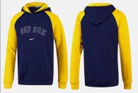 Boston Red Sox Pullover Hoodie Dark Blue Yellow