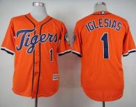 Detroit Tigers #1 Jose Iglesias Orange Cool Base Stitched MLB Jersey