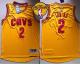 Revolution 30 Cleveland Cavaliers #2 Kyrie Irving Gold The Finals Patch Stitched Youth NBA Jersey