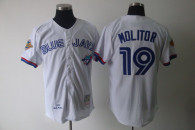 Mitchell And Ness Toronto Blue Jays #19 Paul Molitor White Stitched MLB Jersey