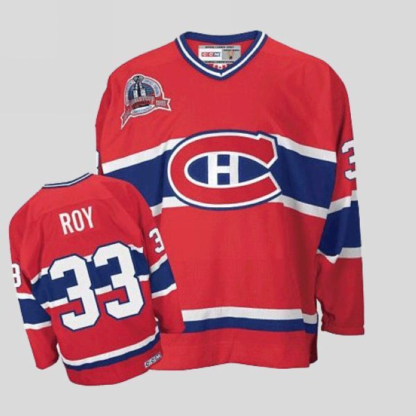 Montreal Canadiens -33 Patrick Roy Stitched Red CCM NHL Jersey