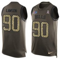 Nike Bills -90 Shaq Lawson Green Stitched NFL Limited Salute To Service Tank Top Jersey