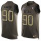 Nike Bills -90 Shaq Lawson Green Stitched NFL Limited Salute To Service Tank Top Jersey