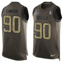 Nike Bills -90 Shaq Lawson Green Stitched NFL Limited Salute To Service Tank Top Jersey Nike Bills -90 Shaq Lawson Green Stitched NFL Limited Salute To Service Tank Top Jersey