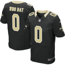 Nike New Orleans Saints -0 Who Dat Black Team Color NFL Elite Jersey