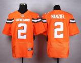 Nike Cleveland Browns -2 Johnny Manziel Orange Alternate Men's Stitched NFL New Elite Jersey