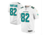 2013 NFL NEW Miami Dolphins -82 hartline White Jerseys(Elite)