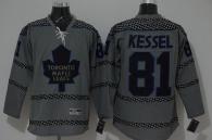 Toronto Maple Leafs -81 Phil Kessel Charcoal Cross Check Fashion Stitched NHL Jersey