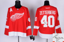 Autographed Detroit Red Wings -40 Henrik Zetterberg Red Stitched NHL Jersey Autographed Detroit Red Wings -40 Henrik Zetterberg Red Stitched NHL Jersey