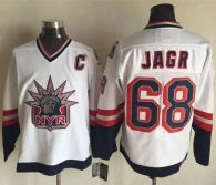 New York Rangers -68 Jaromir Jagr White CCM Statue of Liberty Stitched NHL Jersey