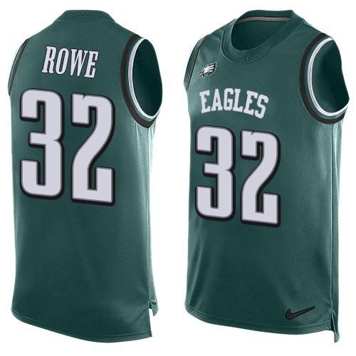 Nike Eagles -32 Eric Rowe Midnight Green Team Color Stitched NFL Limited Tank Top Jersey