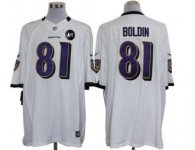 Nike Ravens -81 Anquan Boldin White With Art Patch Men Stitched NFL Limited Jersey