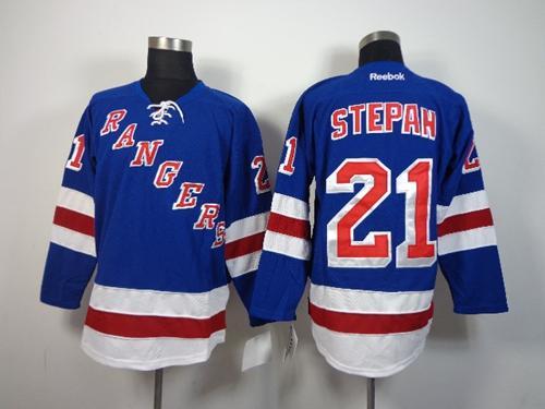 New York Rangers -21 Derek Stepan Stitched Blue NHL Jersey