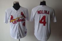 St Louis Cardinals #4 Yadier Molina White Cool Base Stitched MLB Jersey St Louis Cardinals #4 Yadier Molina White Cool Base Stitched MLB Jersey