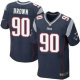 Nike New England Patriots -90 Malcom Brown Navy Blue Team Color Stitched NFL Elite Jersey