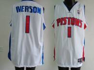 Detroit Pistons -1 Allen Iverson Stitched White NBA Jersey