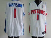 Detroit Pistons -1 Allen Iverson Stitched White NBA Jersey Detroit Pistons -1 Allen Iverson Stitched White NBA Jersey