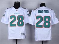 Nike Miami Dolphins #28 Knowshon Moreno White Men's Stitched NFL New Elite Jersey