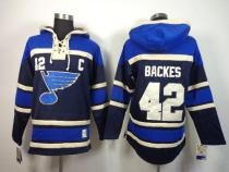 St Louis Blues -42 David Backes Navy Blue Sawyer Hooded Sweatshirt Stitched NHL Jersey St Louis Blues -42 David Backes Navy Blue Sawyer Hooded Sweatshirt Stitched NHL Jersey
