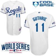 Kansas City Royals -11 Jeremy Guthrie White Cool Base W 2014 World Series Patch Stitched MLB Jersey
