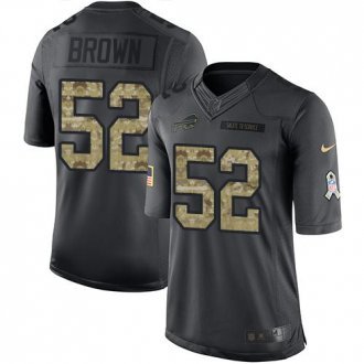 Buffalo Bills -52 Preston Brown Nike Anthracite 2016 Salute to Service Jersey