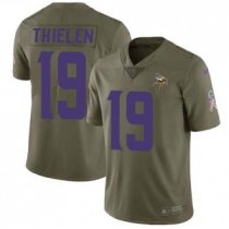 Nike Vikings -19 Adam Thielen Olive Stitched NFL Limited 2017 Salute to Service Jersey Nike Vikings -19 Adam Thielen Olive Stitched NFL Limited 2017 Salute to Service Jersey