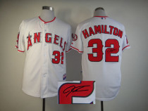 Autographed MLB Los Angeles Angels of Anaheim -32 Josh Hamilton White Cool Base Stitched Jersey Autographed MLB Los Angeles Angels of Anaheim -32 Josh Hamilton White Cool Base Stitched Jersey