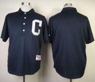 Cleveland Indians Blank Navy Blue 1902 Turn Back The Clock Stitched MLB Jersey