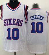 Philadelphia 76ers -10 Maurice Cheeks White Throwback Stitched NBA Jersey